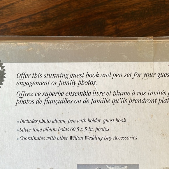 Wilton Wedding Day Ensemble Guest Book Pen, and Silver Frame - Picture 5 of 10